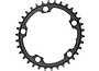 absoluteBLACK Silver Series Oval 110 BCD Inner Chainring - 34t, 110 BCD, 5-Bolt, Gray