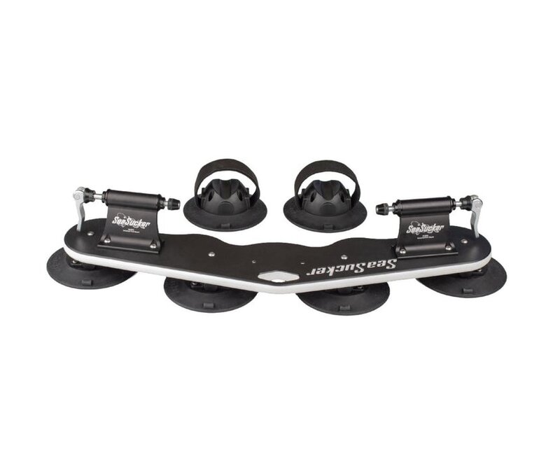 SeaSucker Mini Bomber 2-Bike Roof Rack - HUSKE QR Fork Mounts and Rear Wheel Holders, Black