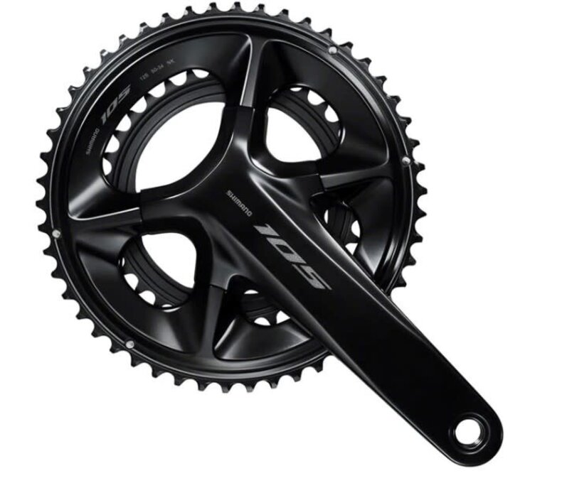 Shimano 105 FC-R7100 Crankset - 170mm, 12-Speed, 50/34T, 110 Asymetric BCD, HollowTech II Spindle Interface, Black