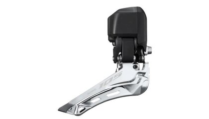 Shimano 105 FD-R7150 Di2 Front Derailleur - 2x, For 2x12-Speed, Braze-On, Down-Swing, Black
