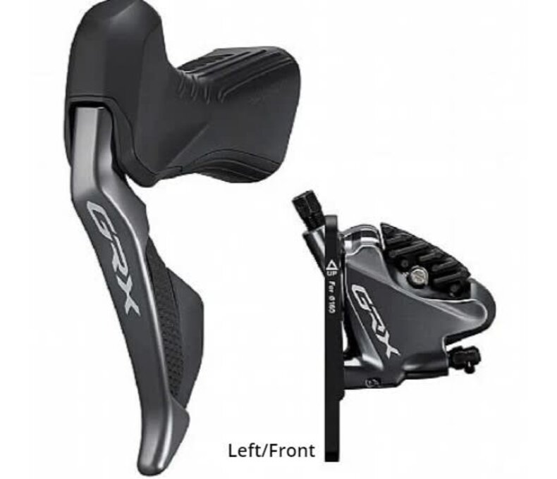 Shimano GRX ST-RX815 11-Speed Di2 Right Drop-Bar Shifter/Hydraulic Brake Lever with BR-RX810 Flat Mount Caliper, Pre-Bled 1700mm Hose