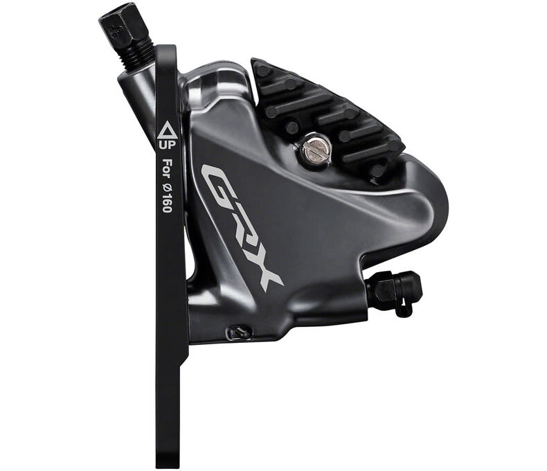 Shimano GRX ST-RX815 Di2 Drop-Bar Shifter/Hydraulic Brake Lever - 2 x 11-Speed, Left, w/ BR-RX810 Flat Mount Caliper, Pre-Bled, 1000mm Hose