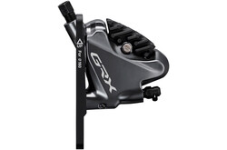 Shimano GRX ST-RX815 Di2 Drop-Bar Shifter/Hydraulic Brake Lever - 2 x 11-Speed, Left, w/ BR-RX810 Flat Mount Caliper, Pre-Bled, 1000mm Hose