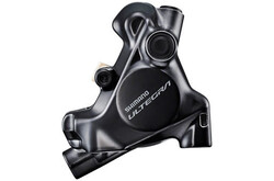 Shimano Ultera BR-8170 Hydraulic Disc Brake Caliper - Rear, Flat Mount, Finned Resin Brake Pads