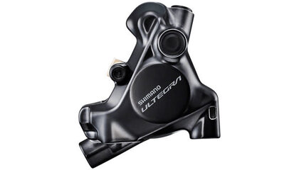 Shimano Ultera BR-8170 Hydraulic Disc Brake Caliper - Rear, Flat Mount, Finned Resin Brake Pads