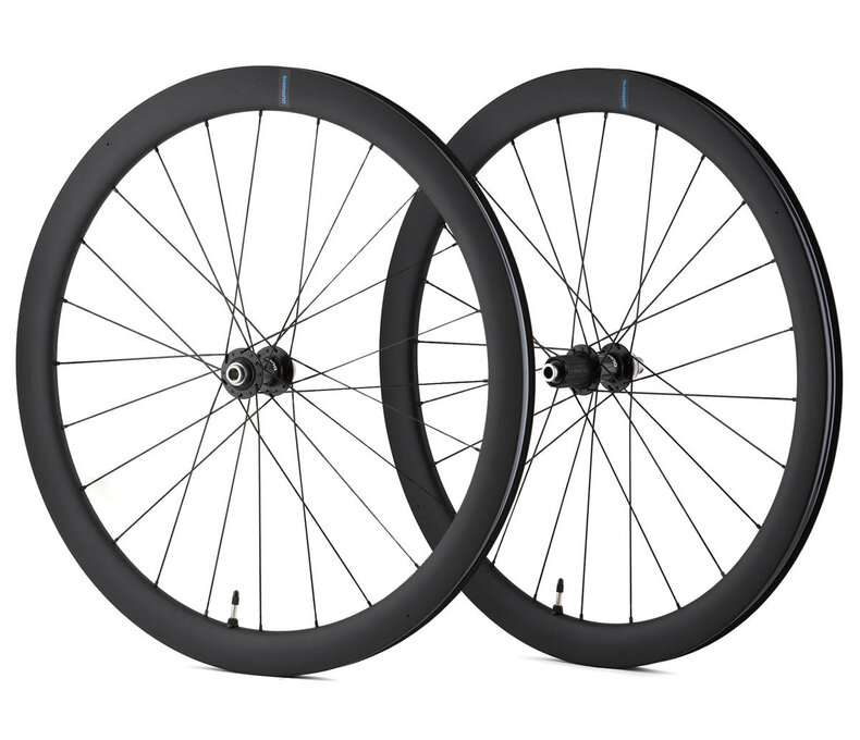 Shimano WH-RS710 C46-TL Disc Brake Wheelset - F:24H/R:24H, 11/12-S, OLD:100/142MM, F/R:12MM E-THRU, TUBELESS, W/TUBELESS TAPE, FOR CL DISC