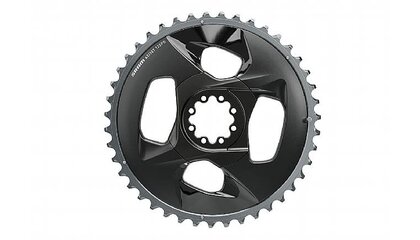 SRAM Force Wide 2x12-Speed Outer Chainring - 43T, 94 BCD, 4-Bolt, Polar Grey, For use with 30t Inner