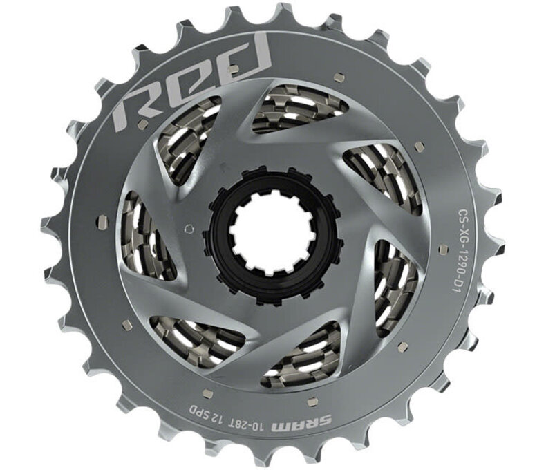 SRAM RED AXS XG-1290 Cassette - 12 Speed, 10-33t, Silver, For XDR Driver Body, D1