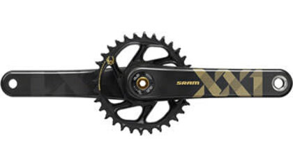 SRAM XX1 Eagle Carbon Boost Crankset - 170mm 12-Speed 34t Direct Mount DUB Spindle Interface Black/Gold