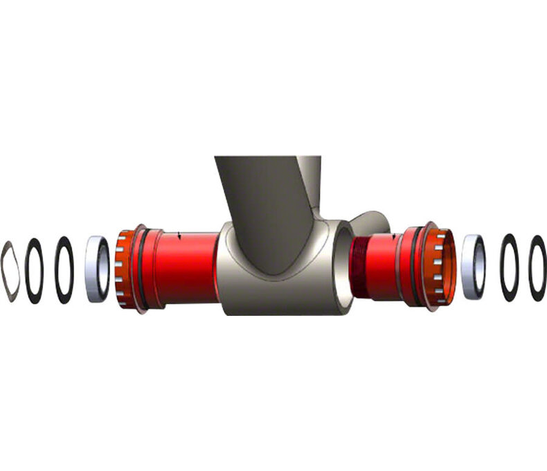 Wheels Manufacturing BB30 to Shimano Thread-Together Bottom Bracket - w/ ZERO Ceramic Hybrid Bearings, Black
