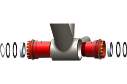 Wheels Manufacturing BB30 to Shimano Thread-Together Bottom Bracket - w/ ZERO Ceramic Hybrid Bearings, Black